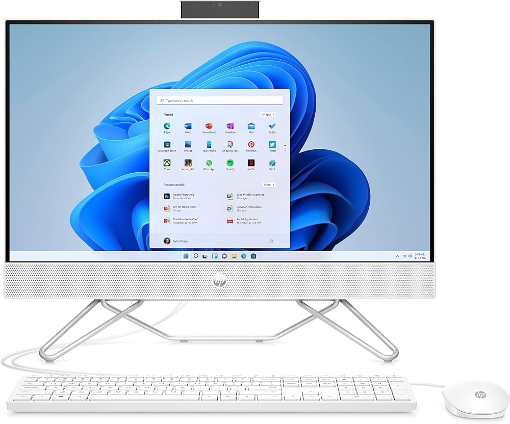 ALL IN ONE AIO HP 24- CB1283NH CORE I3 1215U 8GB RAM -512GB SSD SSD DISQUE DUR ECRAN 23.8 ( 24 POUCES - WINDOWS 11