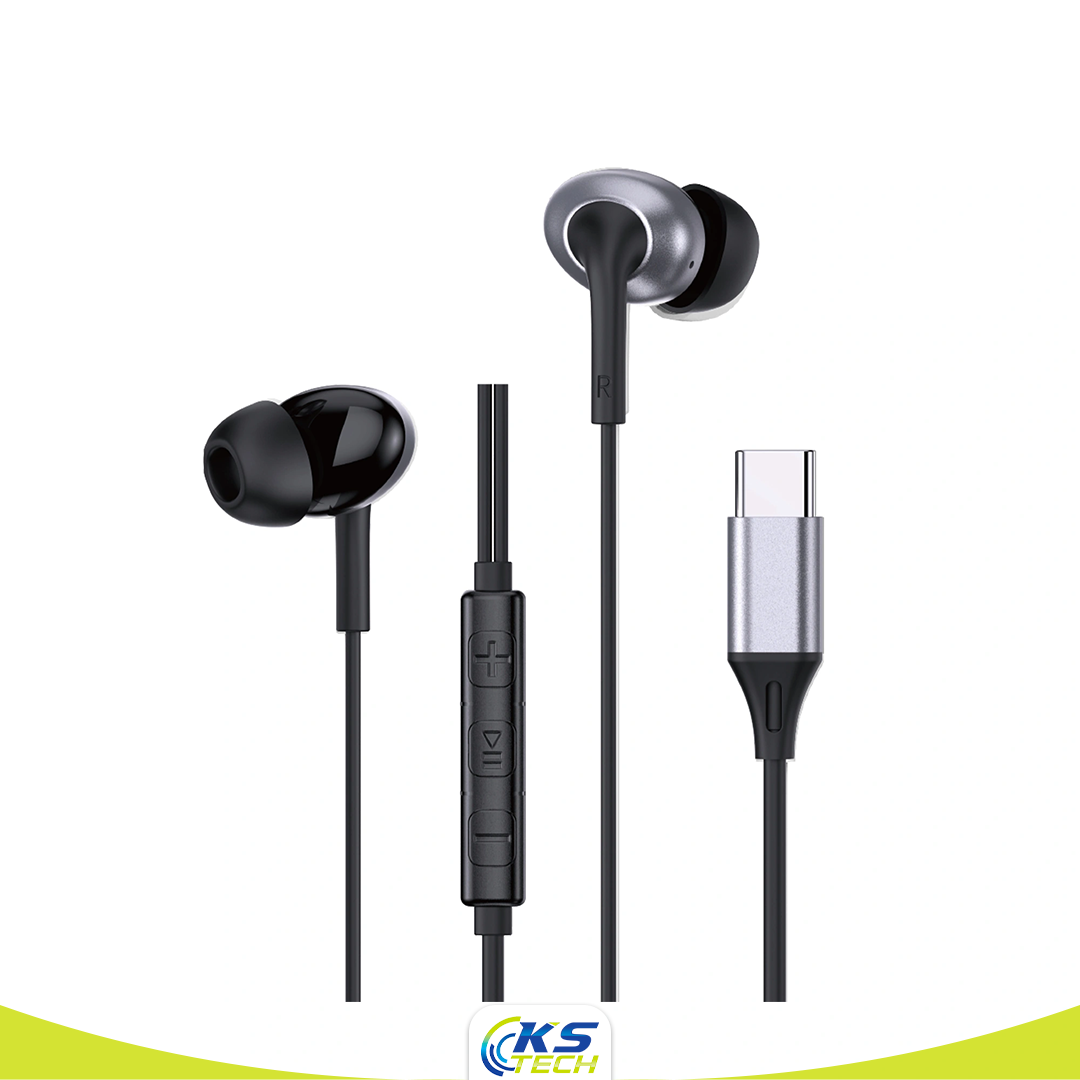 Écouteurs filaires WIWU EB318 intra-auriculaires stéréo USB-C avec micro et commande en ligne