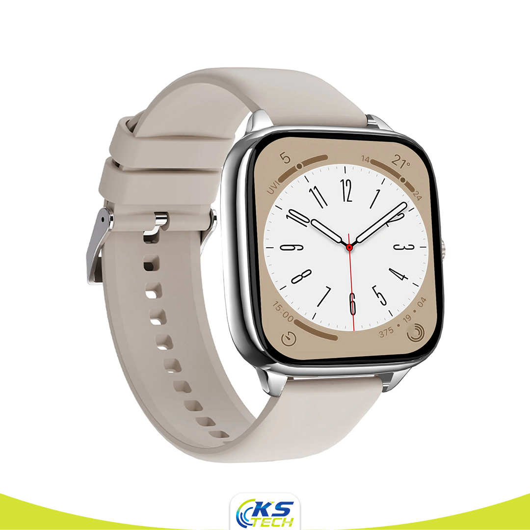 Montre connectée WIWU SW06 avec écran tactile carré et bracelet silicone
