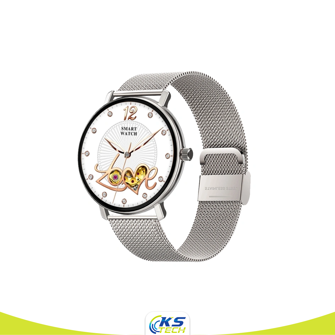 Montre connectée WIWU SW07 avec écran tactile rond et bracelet silicone