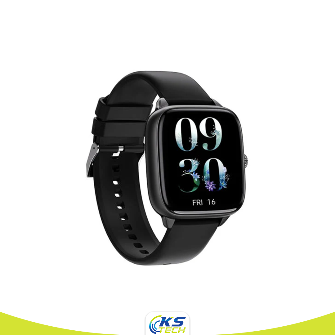 Montre connectée WIWU W06 smartwatch avec écran couleur et bracelet noir